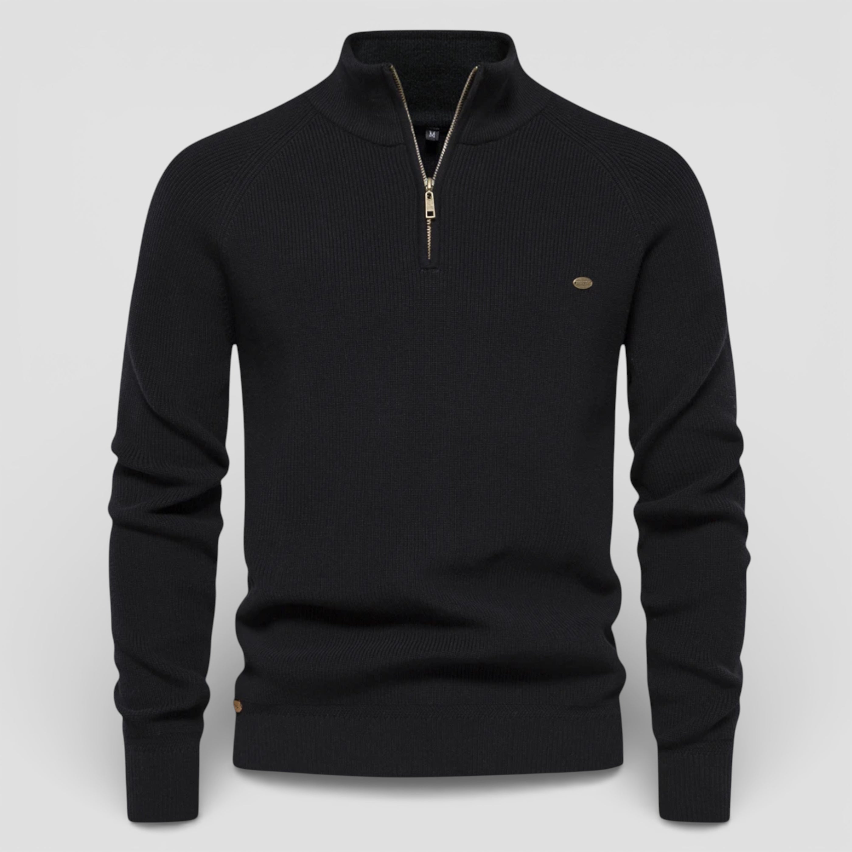 Evermont | Men’s Cotton Zip Sweater Classic Knit Comfort Fit