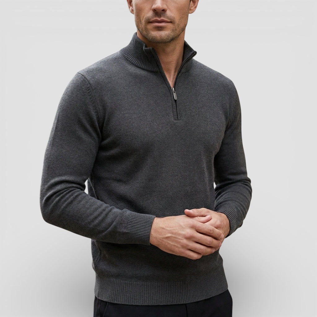 Evermont | Men’s Half-Zip Sweater Heritage Knit Crew Comfort