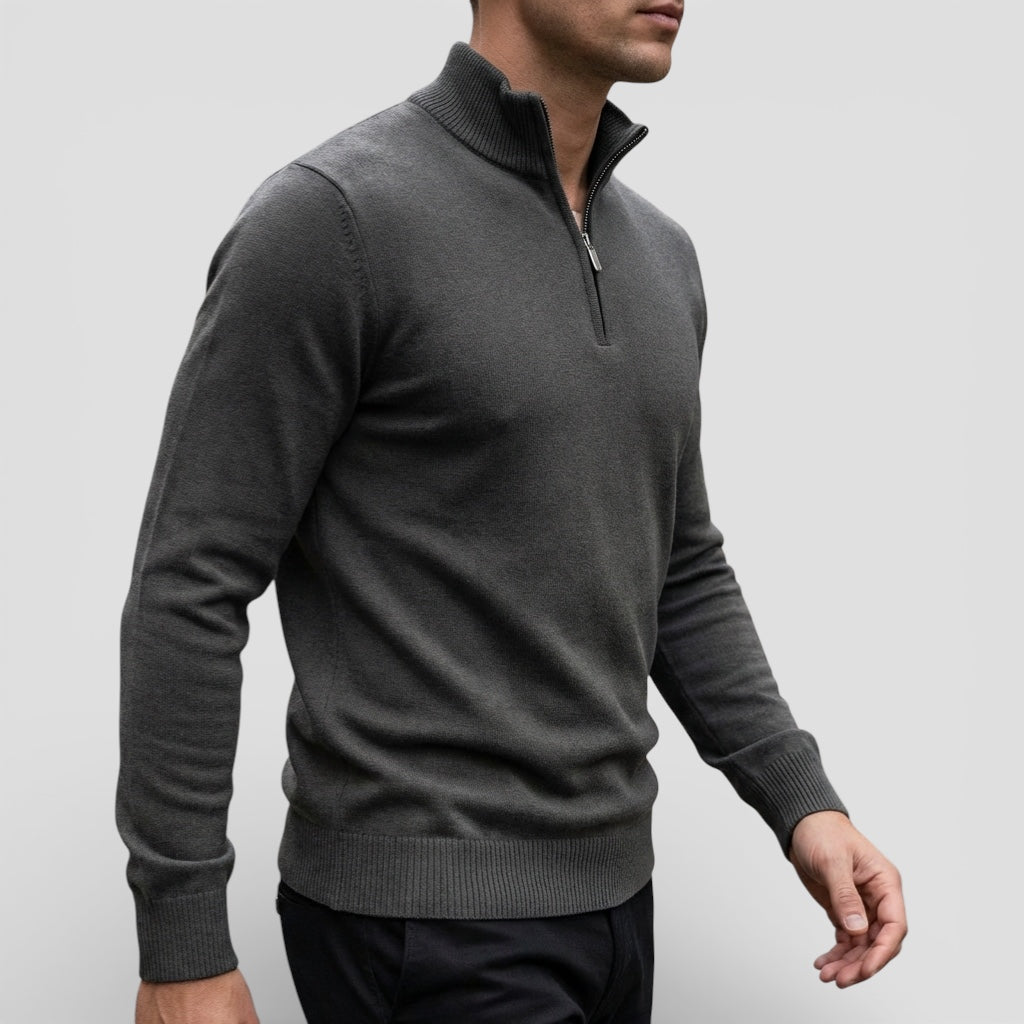 Evermont | Men’s Half-Zip Sweater Heritage Knit Crew Comfort