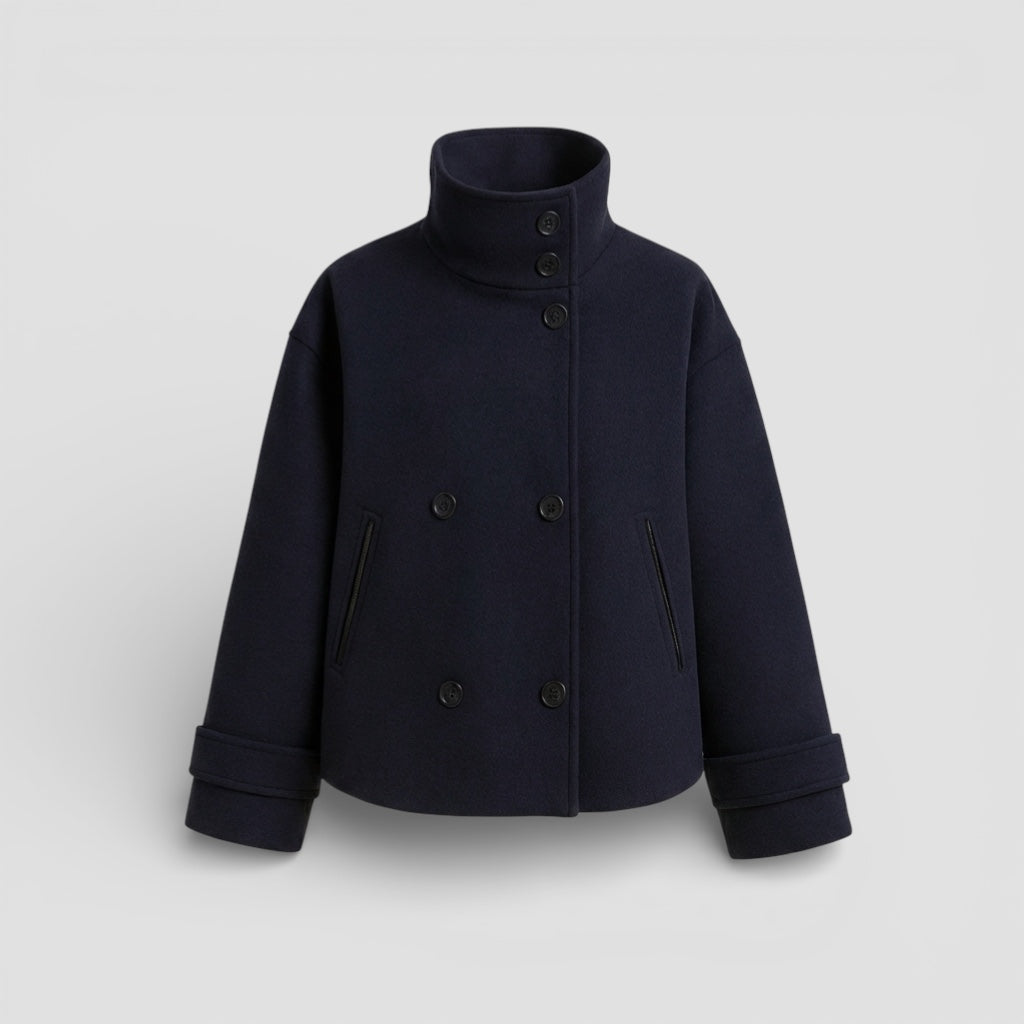 Evermont | Women’s Tailored Short Coat Classic Elegant Outerwear