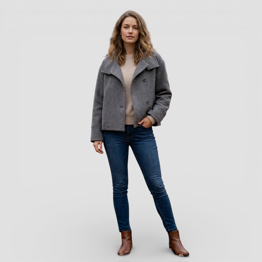 Evermont | Women’s Tailored Short Coat Classic Outerwear