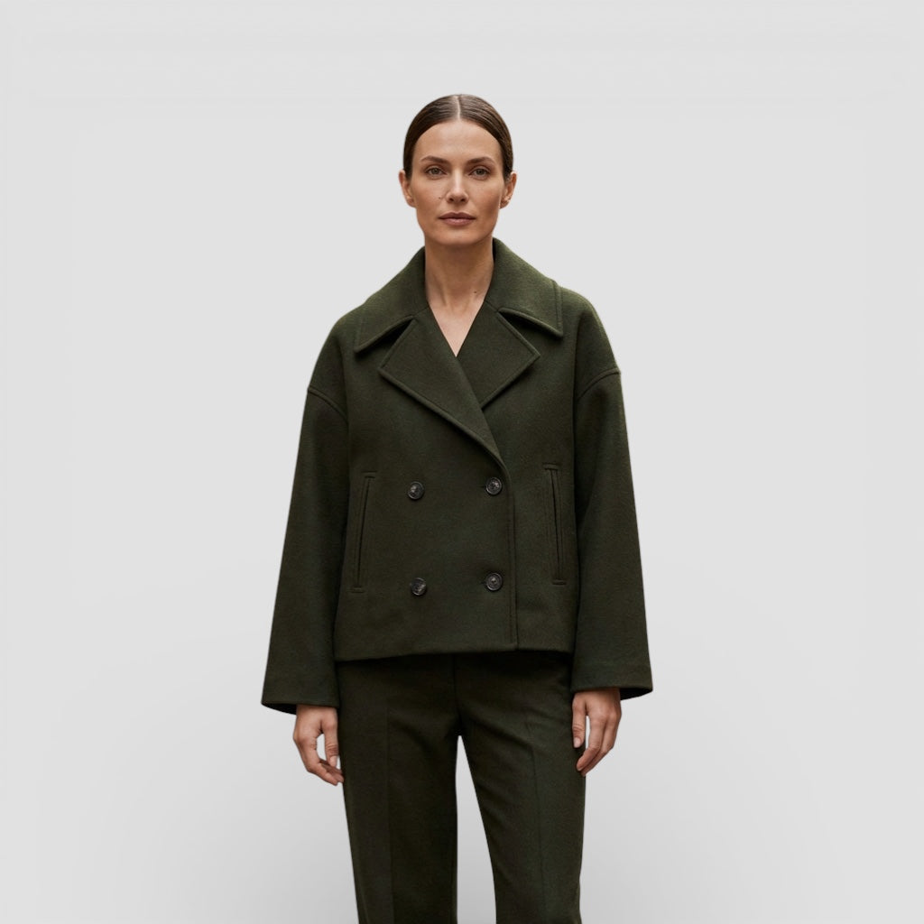 Evermont | Women’s Double-Breasted Coat Structured Classic Fit