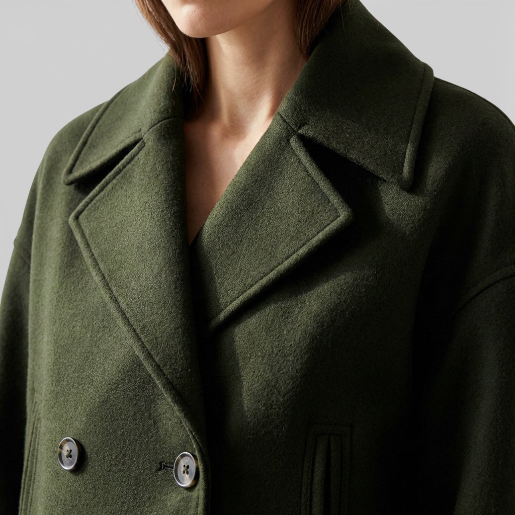 Evermont | Women’s Double-Breasted Coat Structured Classic Fit