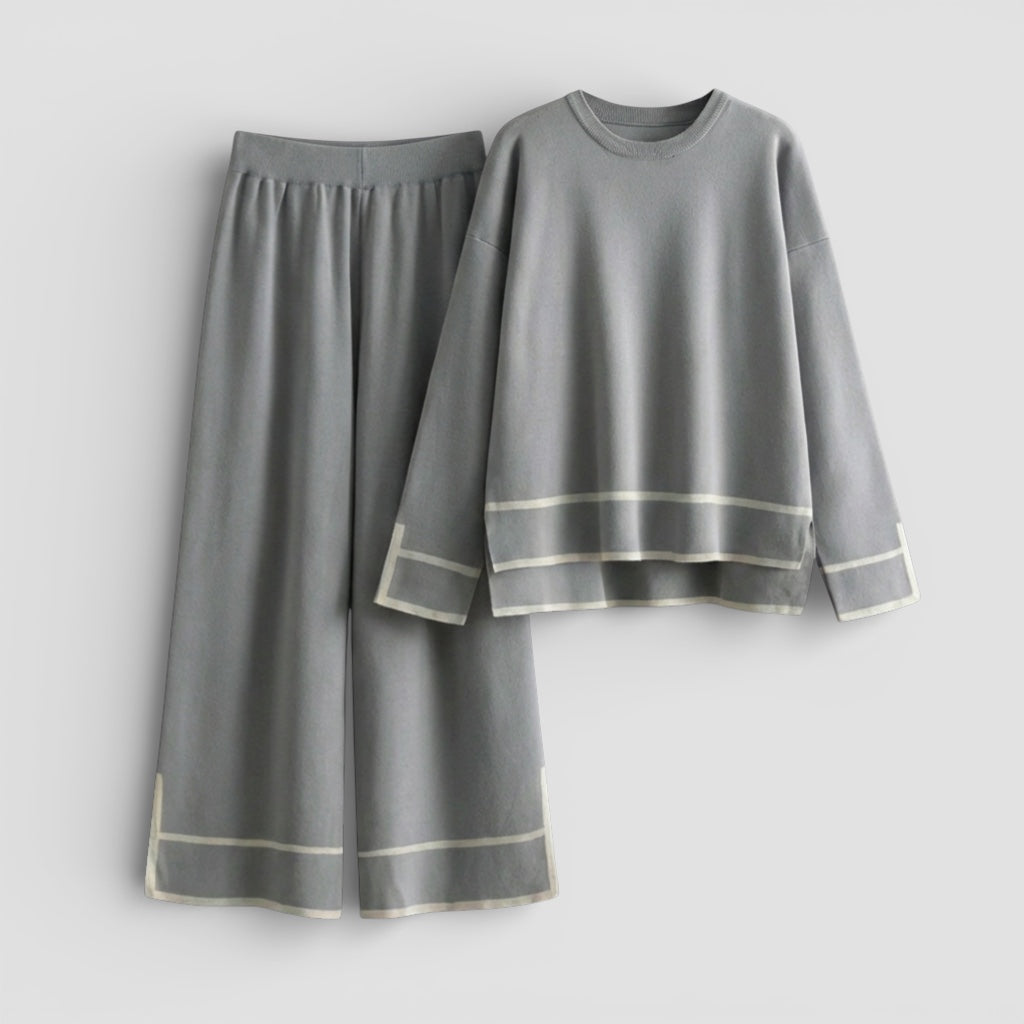 Evermont | Women’s Knit Two-Piece Set with Elastic Waist