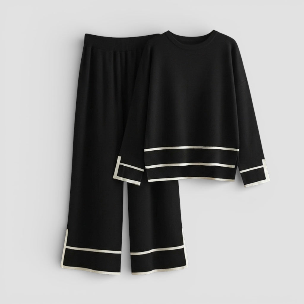 Evermont | Women’s Knit Two-Piece Set with Elastic Waist