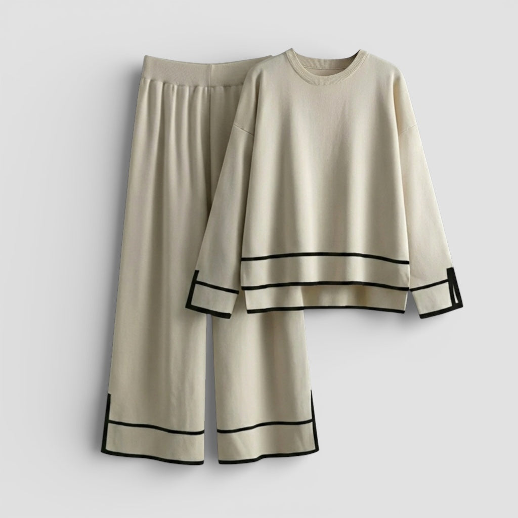 Evermont | Women’s Knit Two-Piece Set with Elastic Waist