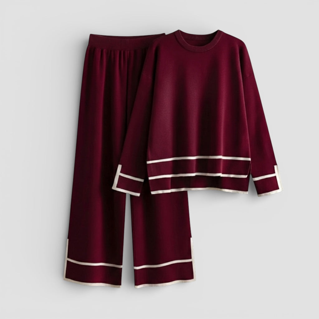 Evermont | Women’s Knit Two-Piece Set with Elastic Waist