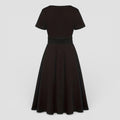 Evermont | Sculpted Tie Waist V-Neck Dress