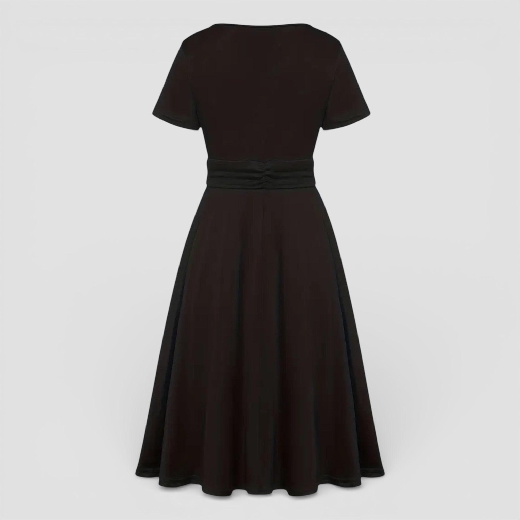 Evermont | Sculpted Tie Waist V-Neck Dress