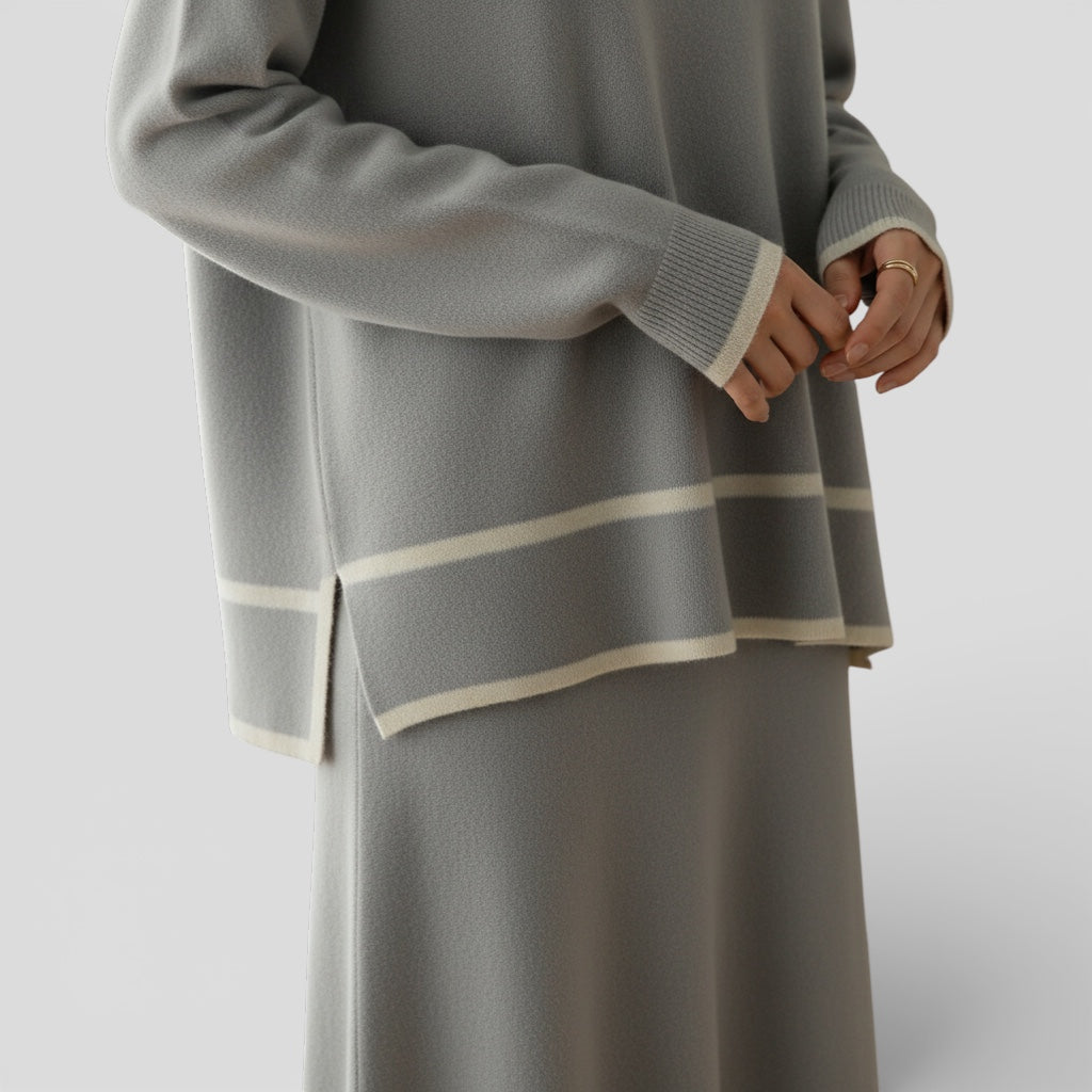 Evermont | Women’s Knit Two-Piece Set with Elastic Waist