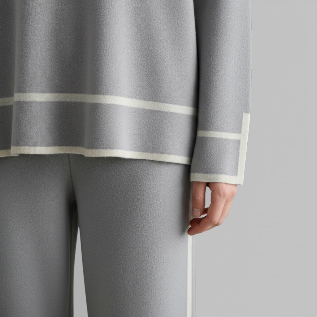 Evermont | Women’s Knit Two-Piece Set with Elastic Waist
